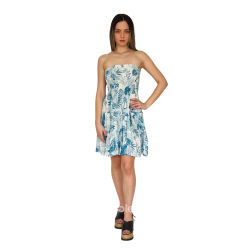 Κοντό Φόρεμα Βαμβακερό στράπλες