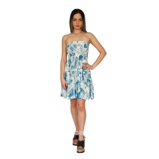 Κοντό Φόρεμα Βαμβακερό στράπλες