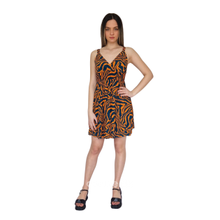 Φόρεμα κοντό βαμβακερό ρεγιόν με τιράντες