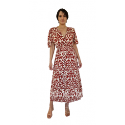 Φόρεμα μακρύ βαμβακερό  με μανίκια