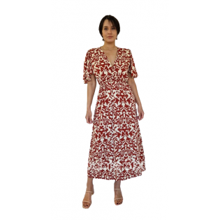 Φόρεμα μακρύ βαμβακερό  με μανίκια