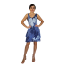 Φόρεμα κοντό βαμβακερό-βισκόζη με τιράντες